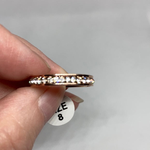 Austrian Crystal 3 stackable Silver, Rose Gold and Gold rings(NWT)J-10,J11 - Picture 4 of 7